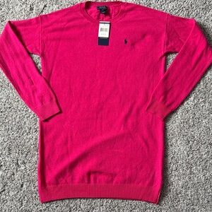 Polo by Ralph Lauren Girl’s Fuchsia Crewneck Sweater